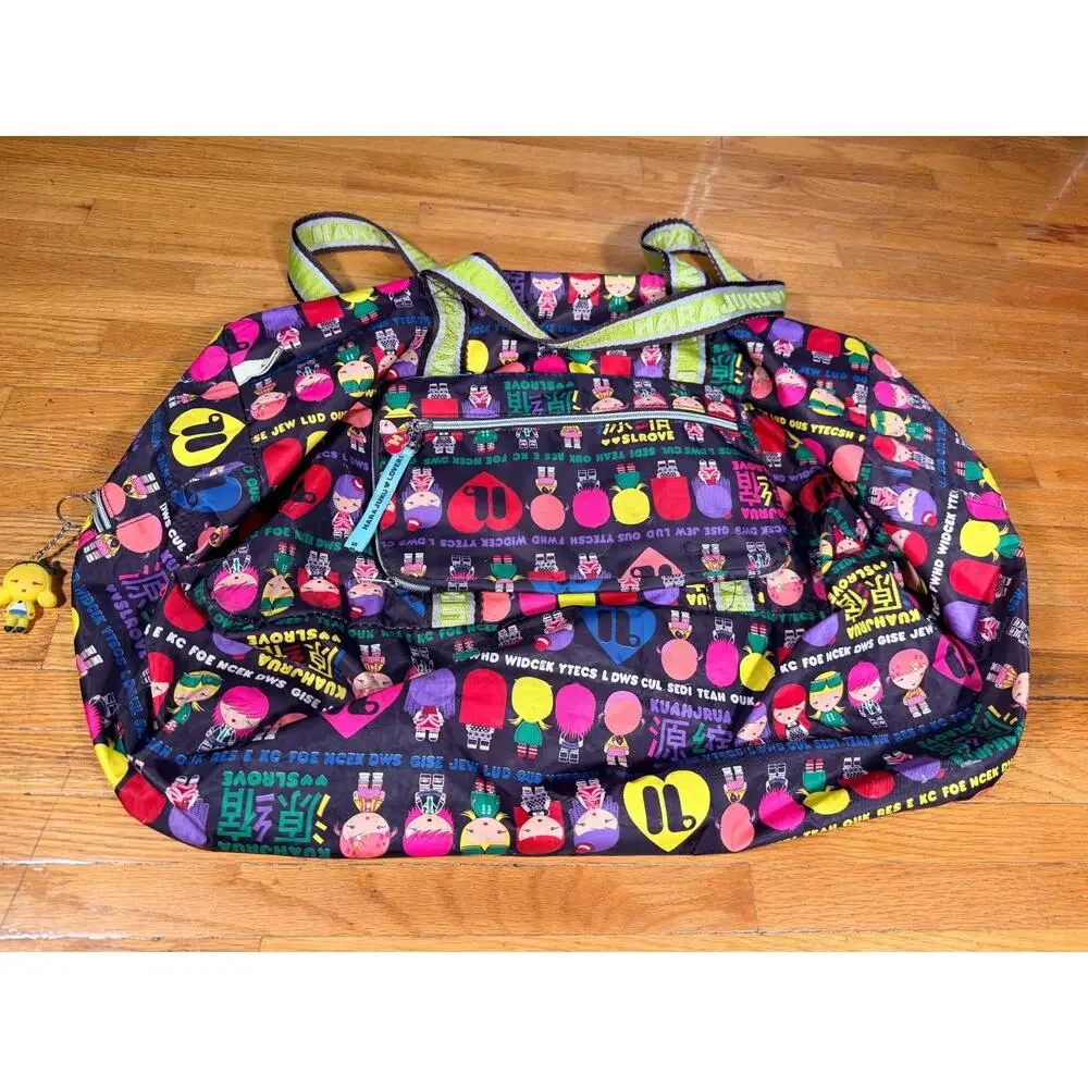 Harajuku Lovers Gwen Stefani Y2K Large Duffel Weekender Bag Kawaii Character Pri